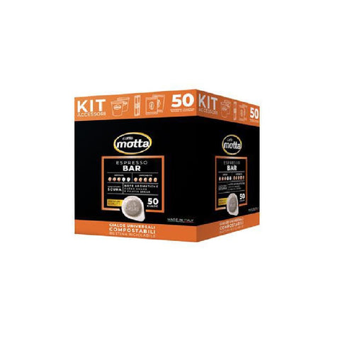 KIT Motta Caffè Espresso Bar 50 Cialde Kit of 50 Espresso Bar coffee pods