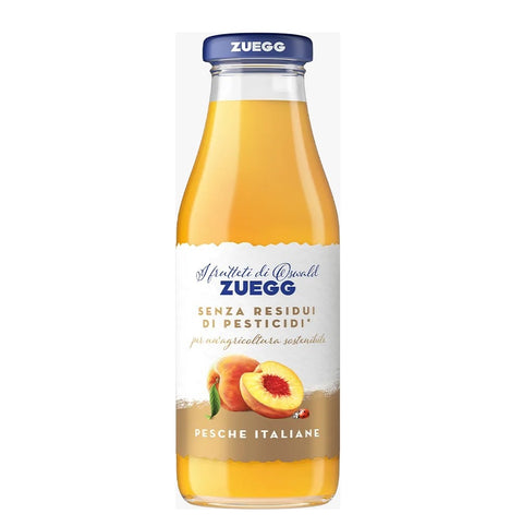Zuegg Pesca Peach Fruit Juice without pesticide residues 500ml glass bottle
