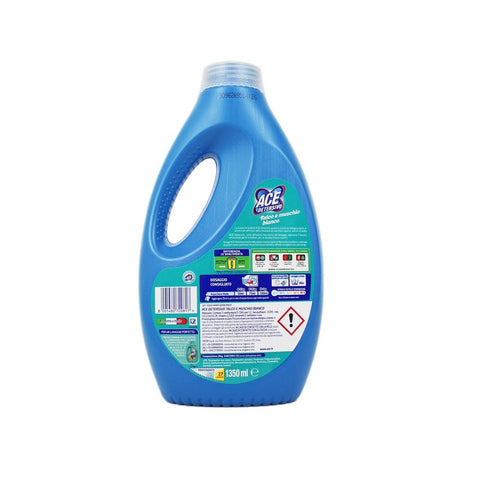 ACE Detersivo igienizzante Talco & Muschio Bianco Liquido detersivo lavatrice Liquid detergent 1350ml