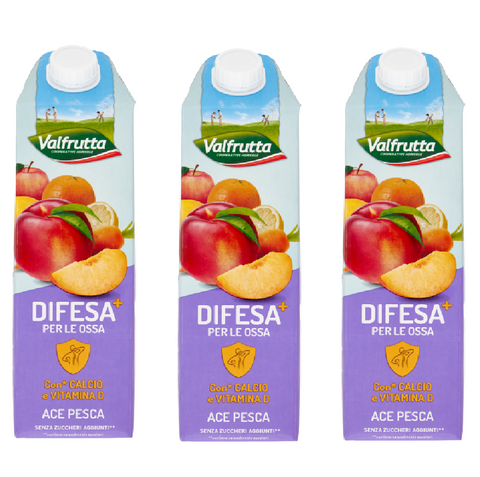 3x Valfrutta Difesa per le ossa fruit juice defense for bones 1L