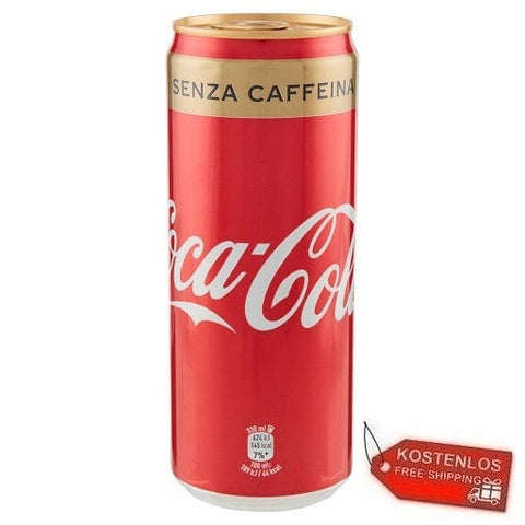 72x Coca-Cola Senza Caffeina Caffeine Free Soft Drink Disposable Cans 330ml