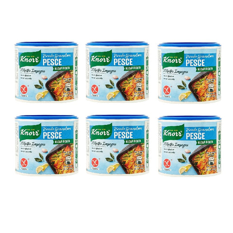 Knorr Brodo Granulare Pesce Nuova Ricetta Fish Granulated Broth 6x150g Gluten & Lactose Free