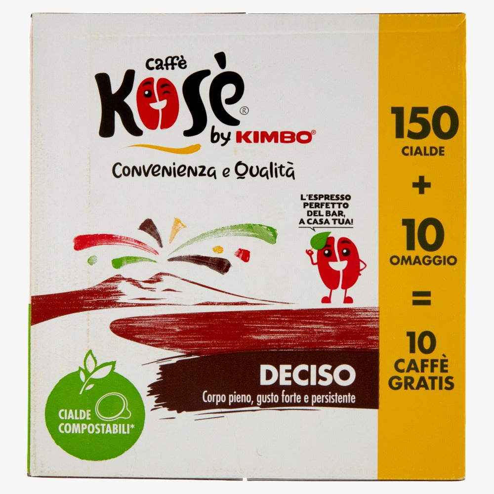 Kosè By Kimbo Caffè in Cialde Deciso 150+10 coffee pods – Italian Gourmet UK