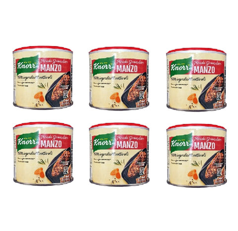 Knorr Brodo Granulare Manzo 100% natural Beef Granulated Broth 6x135g Gluten Free