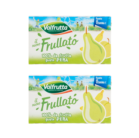 2x Valfrutta Frullato Pera Fruit smoothie 100% pear 3 x 125 ml
