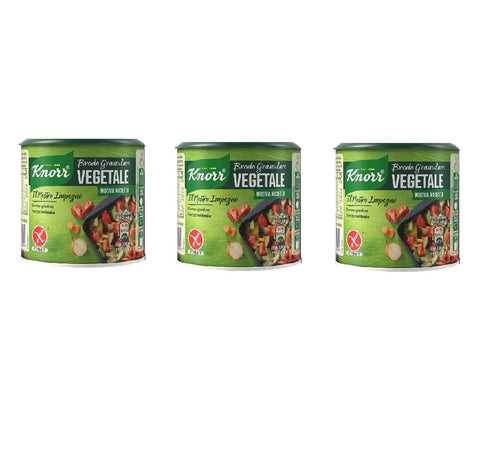 Knorr Brodo Granulare Vegetale Nuova Ricetta Vegetable Granulated Broth 3x150g Gluten & Lactose Free