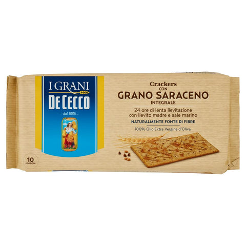 De Cecco Crackers con Grano Saraceno Integrale Crackers with Wholemeal Buckwheat 250g