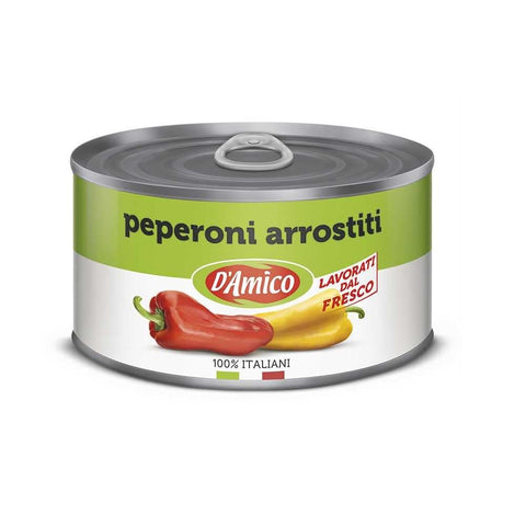 D'Amico Pepperoni Arrostiti Interi e Spellati Whole and Peeled Roasted Pepperoni Fresh Processed 400g