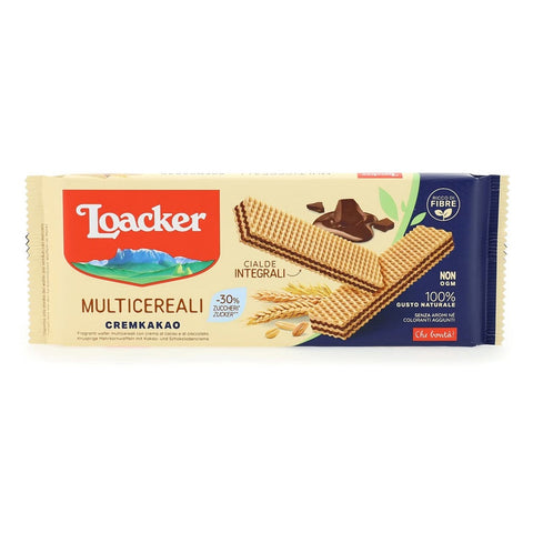 Loacker Wafer Multicerealli Cremkakao multigrain wafers with chocolate cream and cocoa cream with wholemeal flour 175g