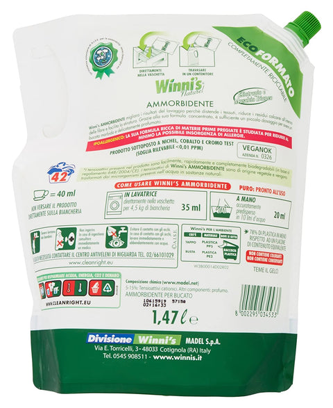 Winni's Hypoallergenic Fabric Softener with Heliotrope and White Moss 1.47 L