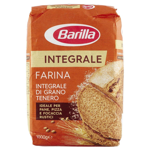 Barilla Farina Integrale Whole Wheat Pizza Flour 1kg - Italian Gourmet UK