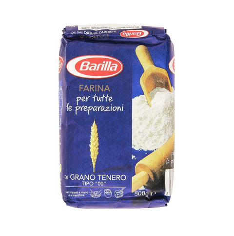 Barilla Farina tipo '00' Grano tenero soft wheat flour 500g - Italian Gourmet UK