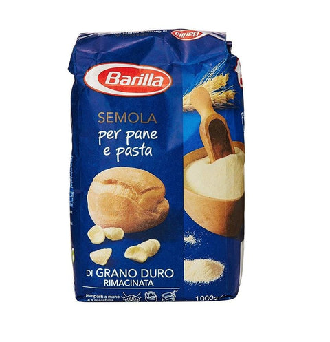 Barilla Semola Di Grano Duro Rimacinata durum wheat semolina 1kg - Italian Gourmet UK