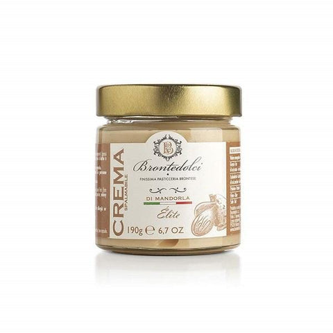 Brontedolci Crema Spalmabile alla mandorla Spreadable Almond's Cream (190g) - Italian Gourmet UK