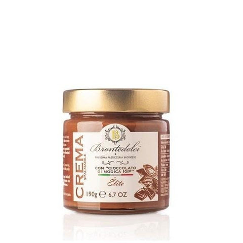 Brontedolci Crema Spalmabile with Cioccolato di Modica IGP spreadable chocolate cream (190 g) - Italian Gourmet UK