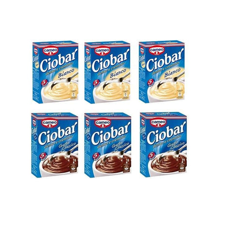 Test pack Cameo Ciobar Classico Black & White Hot Chocolate 6x packs - Italian Gourmet UK