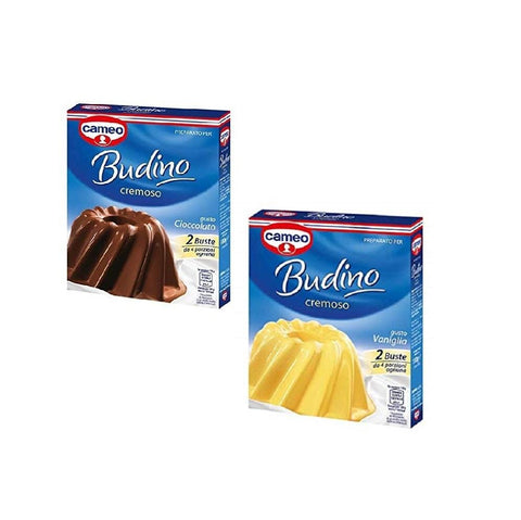 Test pack Budino Cameo Chocolate & Vanille Puddings (6x packs) - Italian Gourmet UK