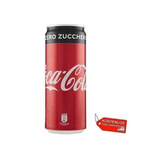 72x Coca Cola Zero sugar-free 330ml disposable cans - Italian Gourmet UK