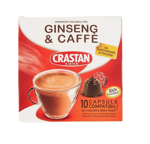 Crastan Ginseng &amp; Caffee 10 capsule compatibili Dolce Gusto Coffee capsules - Italian Gourmet UK