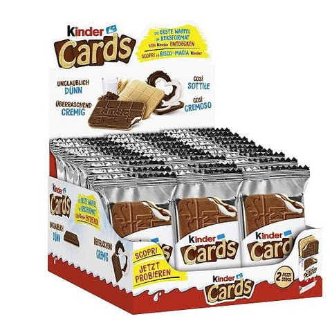 Kinder Cards supply pack Italian chocolate snack (30 x 25.6g) - Italian Gourmet UK