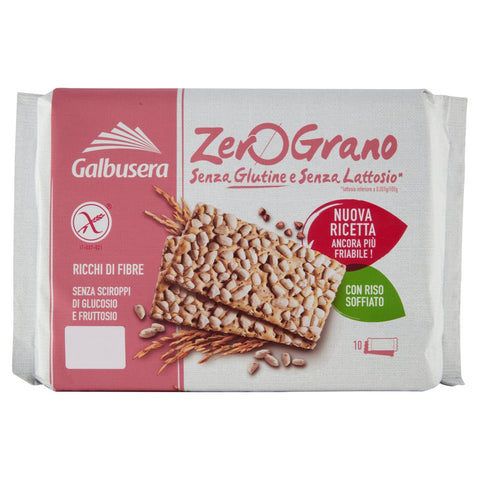 Galbusera Crackers Galbusera Zerograno Integral 360g gluten free lactose free whole grain with puffed rice