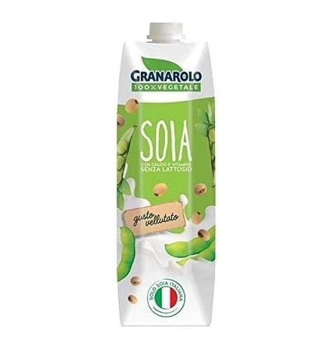Granarolo Latte di Soia Vellutato 100% vegetale Vegetable Soy Milk 6x1Lt Lactose Free - Italian Gourmet UK
