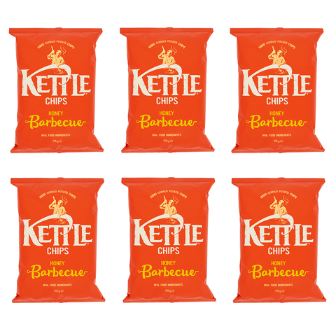 Kettle Chips 6x150g Kettle Potato Chips Honey Barbecue Salted Snack 150g 5017764112059