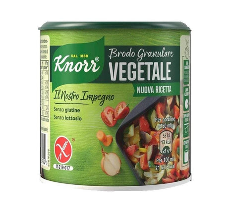 Knorr Brodo Granulare Vegetale Nuova Ricetta Vegetable Granulated Broth 150g Gluten & Lactose Free - Italian Gourmet UK