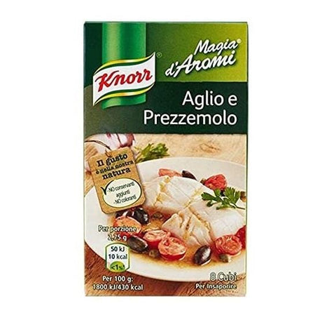 Knorr Magia d'Aromi Aglio and Prezzemolo Garlic and Parsley Soup Cubes Broth 88g - Italian Gourmet UK
