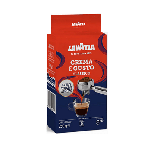 Lavazza Crema e Gusto Espresso Ground Coffee 250g – Italian Gourmet UK