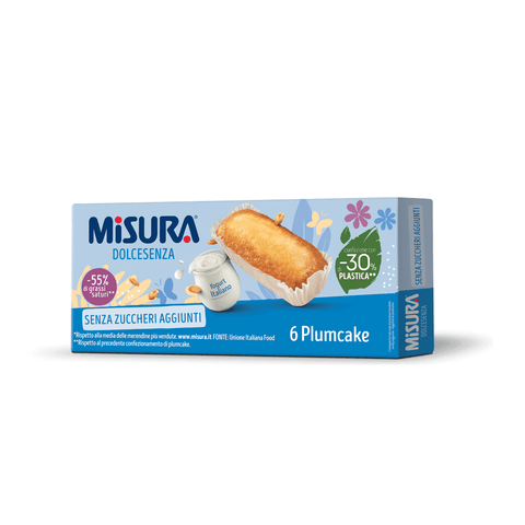 Misura Dolcesenza Plumcake allo Yogurt senza zuccheri aggiunti without added sugar 190g - Italian Gourmet UK
