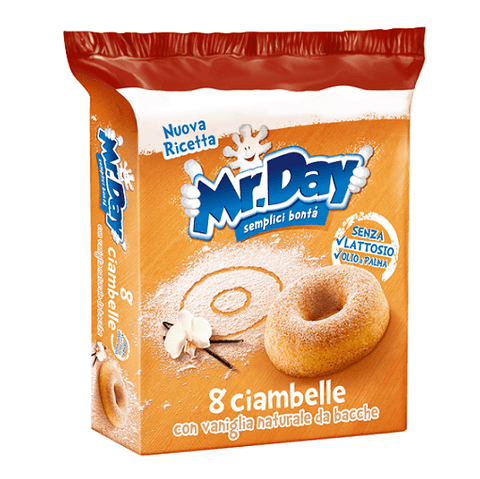 Mr Day Sweet snacks Mr Day Ciambelle con Vaniglia Donuts with Vanilla ( 8 x 38g ) 304g 8033102690727