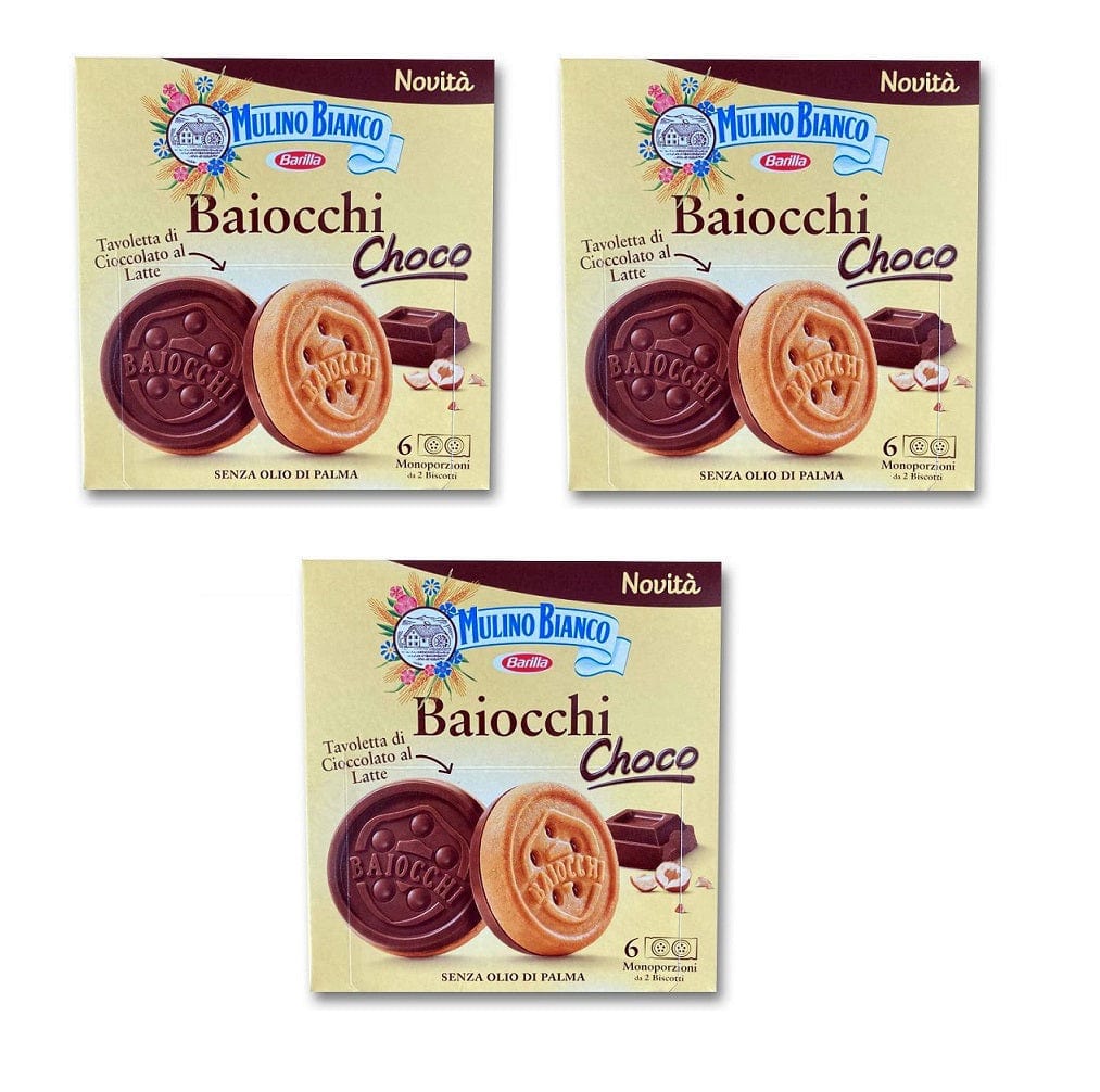 Mulino Bianco Baiocchi Biscuits with Hazelnut Cocoa Filling 260g