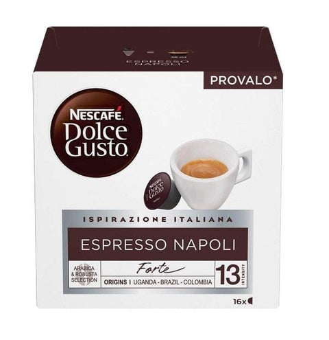 Nescafé Espresso Napoli Forte 16 coffee capsules for Dolce Gusto - Italian Gourmet UK