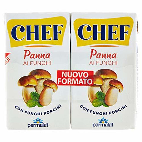 Parmalat Chef Cream with Porcini Mushrooms (2x125ml) - Italian Gourmet UK