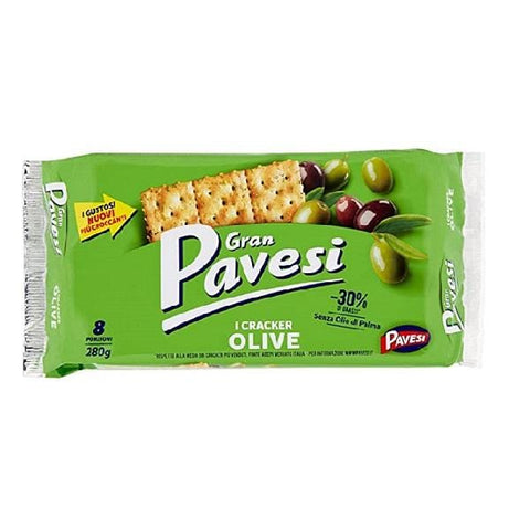 Gran Pavesi Crackers Olive 250g - Italian Gourmet UK