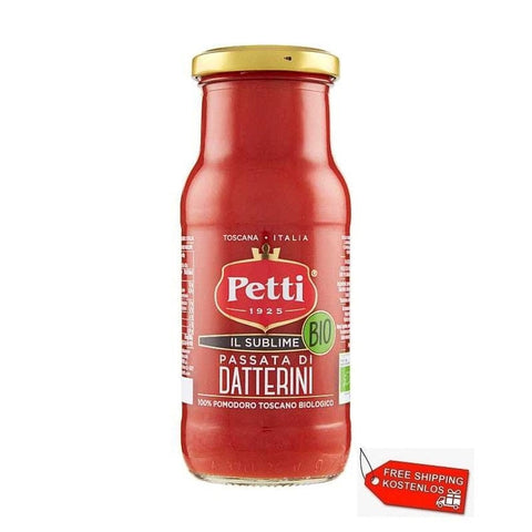 Petti Tomato sauce 12x Petti Il Sublime Passata di Datterini organic tomato puree 350g 8003496004080