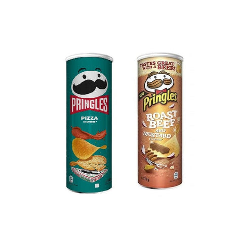 Pringles Crisps Test pack Pringles Roast Beef and Mustard & Pizza 6x160g