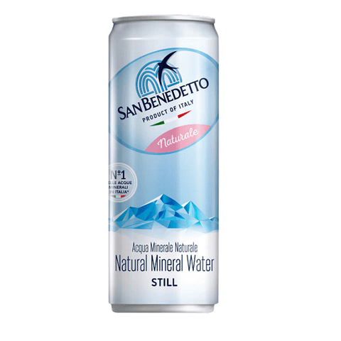 San benedetto acqua naturale in lattina Italian Still water can (24x330ml) - Italian Gourmet UK