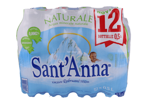 Sant'Anna Acqua Minerale Naturale Natural mineral water low in sodium 12x05Lt - Italian Gourmet UK