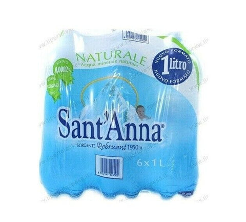 Sant'Anna Acqua Minerale Naturale Natural mineral water low in sodium 6x 1Lt - Italian Gourmet UK