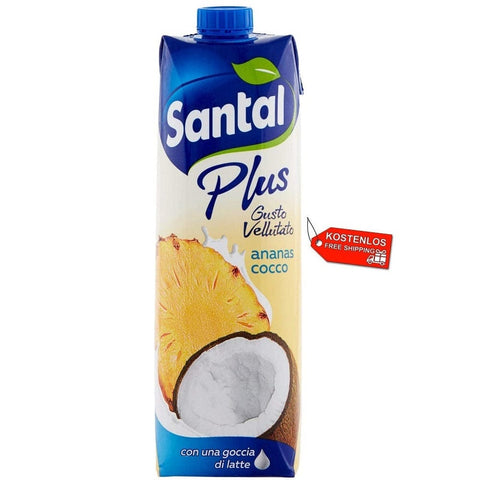 Santal Fruit juice 12x Parmalat Santal Plus Pineapple e Cocco Pineapple and coconut fruit juice with a drop of milk 8002580040171