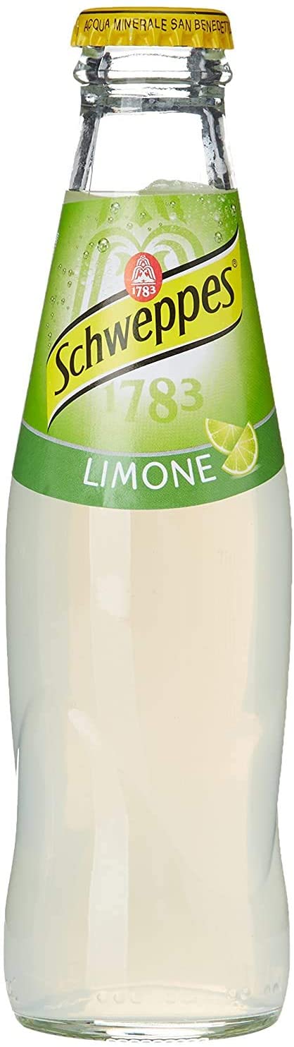 Schweppes Limone Italian lemon soft drink glass - Italian Gourmet UK