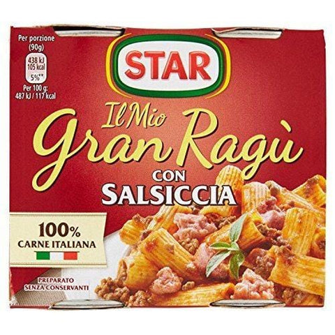Star Gran Ragu' with Sausage (2x180g) - Italian Gourmet UK