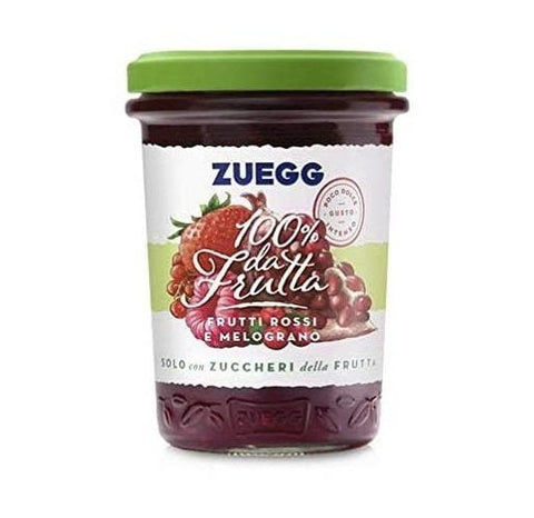 Zuegg Frutti Rossi e Melograno 100% red fruit jam and pomegranate 250g - Italian Gourmet UK