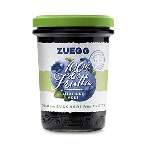 Zuegg Mirtilli Neri Italian blueberry jam 100% fruit 250g - Italian Gourmet UK