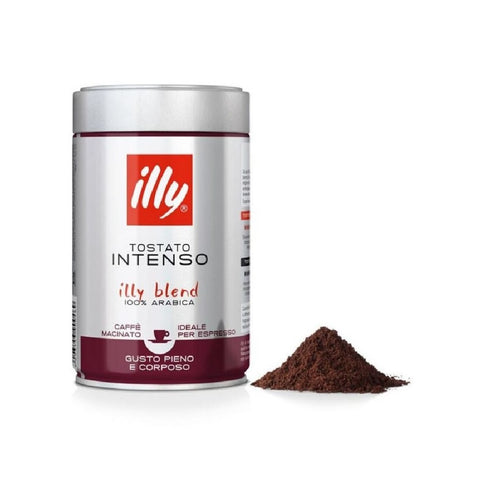 Illy Caffe' Macinato Espresso Tostato Intenso 100% Ground Arabica 250g tin