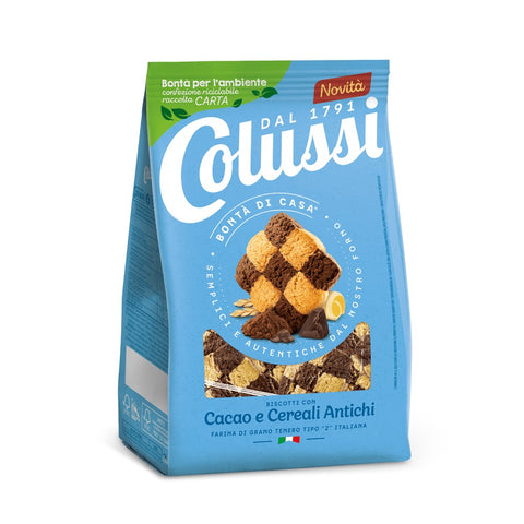 Colussi Frollino Cacao e cereali antichi Cocoa and ancient cereal shortbread 260g