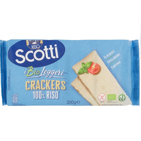 Scotti Crackers Di Riso biologici senza glutine organic gluten-free rice crackers 200g