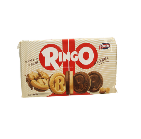 Pavesi Ringo Famiglia Nocciola Hazelnut biscuits 6 snacks (330g)